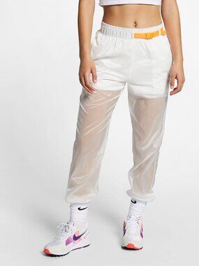 Nike Sportswear Tech Pack pants white, orange women's size XS NWT